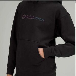 Lululemon All Yours Hoodie Black Holographic Logo *Rare Size 2